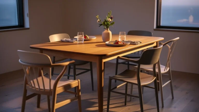 Table Hay CPH 30 en placage chêne, testée pendant 8 mois de repas, en intérieur contemporain