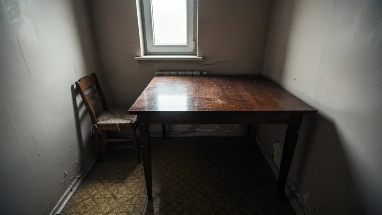 Photo ultra-réaliste d’une table de 1,80 m coincée dans un espace de 9 m², illustrant une erreur d’aménagement