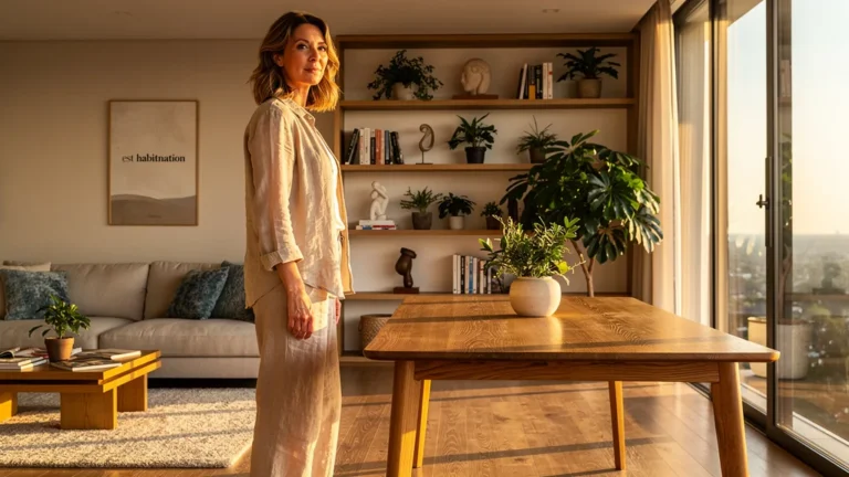 Intérieur moderne et chaleureux représentant une habitation contemporaine pour aménagement intérieur